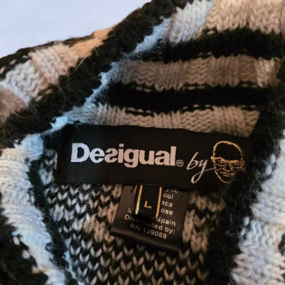 Desigual‎ Black Sweater Dress - Size Large - Picture 4 of 8